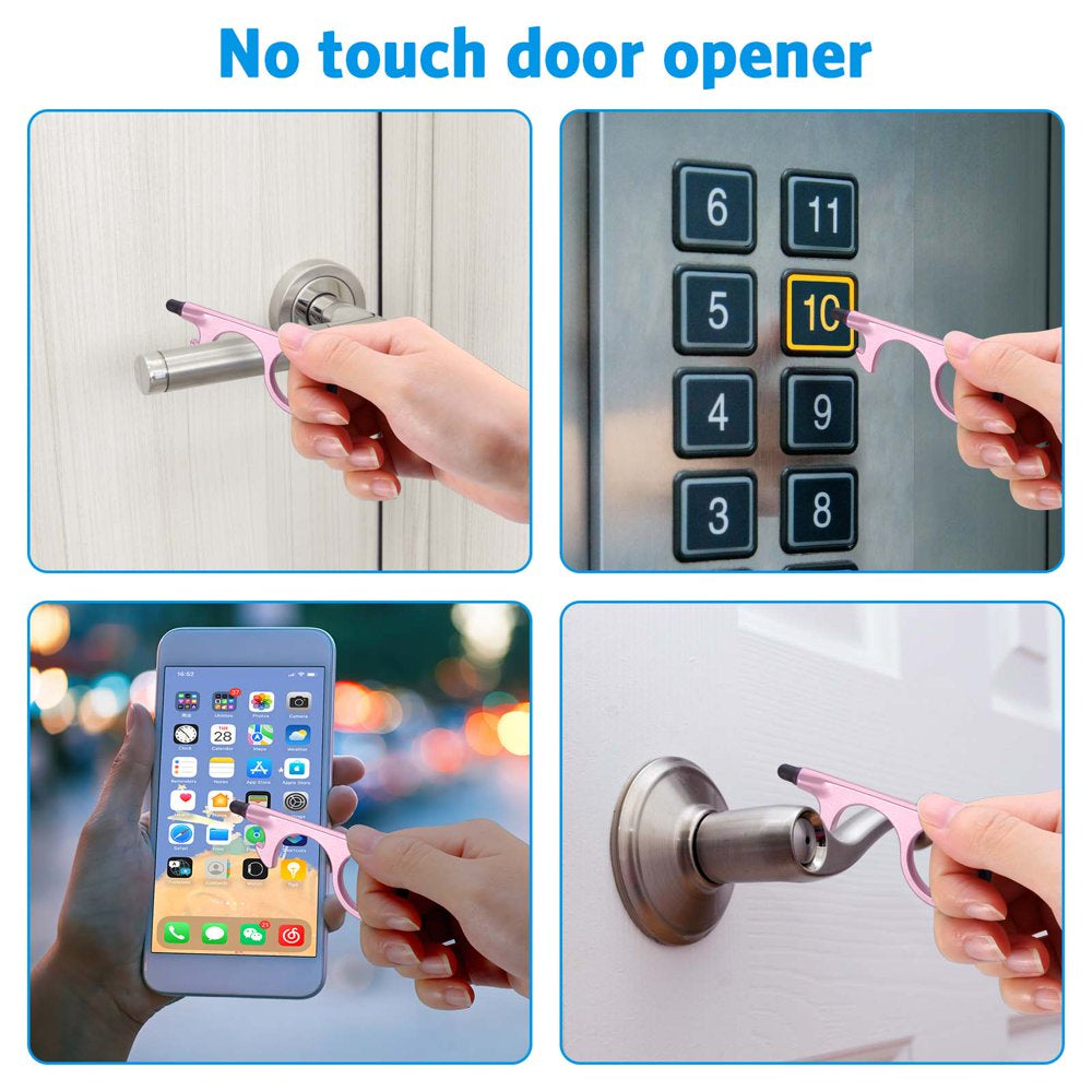 Keychain for Women,  Safety Keychain Set with Alarm 6 Pcs Keychain Accessories Keychain for Kids Girls Woman Pink