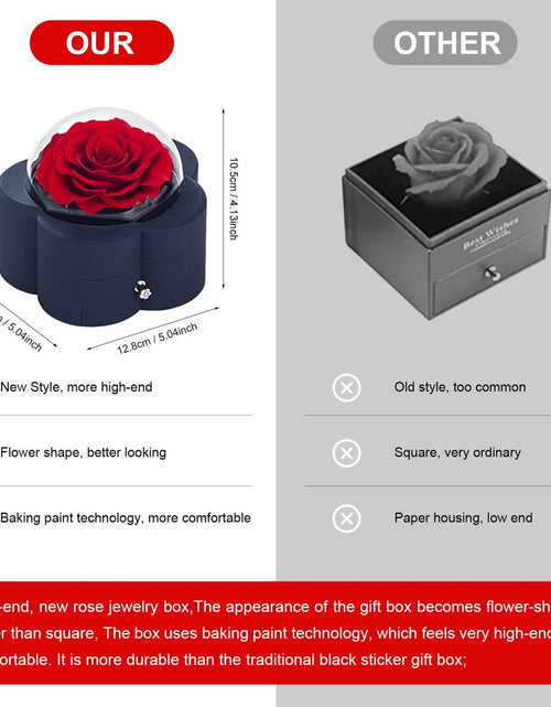 Load image into Gallery viewer, Preserved Flowers Whit High-End Rose Necklace Gift Box, Mother&#39;S Day,Valentine&#39;S Day,Christmas,Thanksgiving,Anniversary,Romantic Surprise Gift for Proposing Women (Red Flower)
