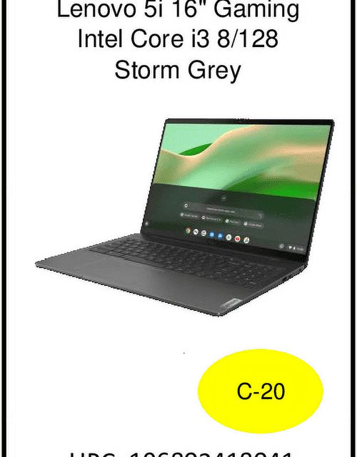 Load image into Gallery viewer, Ideapad Gaming Chromebook Laptop, 16.0&quot; WQXGA 2.5K IPS, Intel Core I3-1215U, 8GB RAM, 128GB Emmc, Storm Grey, 82V80009UX, Cloud Gaming
